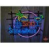 Image 2 : Neon Sign : "5 O' Clock Somewhere" (Modern) (15"H x 19"W x 2-1/4"D)