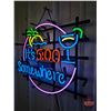 Image 3 : Neon Sign : "5 O' Clock Somewhere" (Modern) (15"H x 19"W x 2-1/4"D)