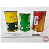 Image 5 : Oil Cans (3) : CO-OP - Maple leaf (6-1/2"H x 4"Di) - MG (Full) (6-1/2"H x 4"Dia) - Sonic (Full) (6"H