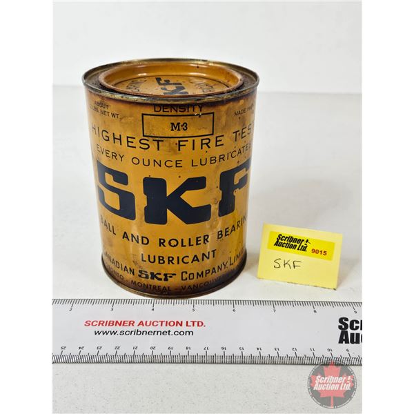 Grease Can : SKF Ball and Roller Bearing Lubricant (5-1/4"H x 4-1/4"Dia)