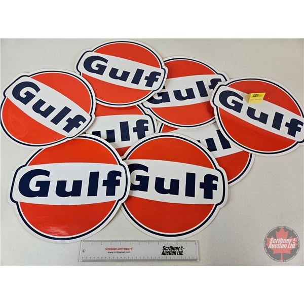GULF Decals (8) (14"Dia)
