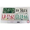Image 1 : License Plates (4) : Alberta - 1965  - 1963 - 1967 - 1968 (All Measures : 6"H x 12"W)