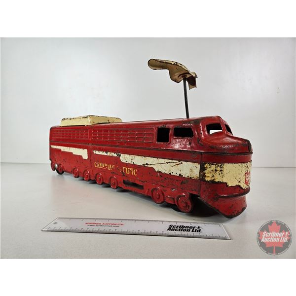 Ride-On Toy Train : Canadian Pacific (Tin) (Train Measures : 9"H x 6"W x 30"L)
