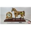 Image 1 : Mantle Horse Clock  (10-1/2"H x 17"W x 5"D)