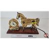 Image 2 : Mantle Horse Clock  (10-1/2"H x 17"W x 5"D)