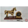 Image 5 : Mantle Horse Clock  (10-1/2"H x 17"W x 5"D)