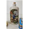 Image 2 : Dutch Collector Combo : Incl. - Tin - Stoneware Bottle - (2) Ceramic Planters (Bottle Measures : 8"H