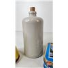 Image 3 : Dutch Collector Combo : Incl. - Tin - Stoneware Bottle - (2) Ceramic Planters (Bottle Measures : 8"H