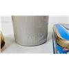 Image 4 : Dutch Collector Combo : Incl. - Tin - Stoneware Bottle - (2) Ceramic Planters (Bottle Measures : 8"H