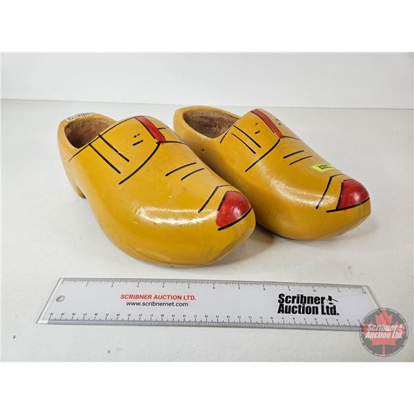 Wooden Shoes  (14"H x 5-1/2"W)