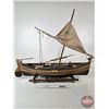 Image 14 : Wooden Model Boat  (Total Measures : 28" H x 32" W x 9" D)