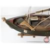 Image 3 : Wooden Model Boat  (Total Measures : 28" H x 32" W x 9" D)