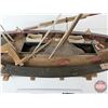 Image 4 : Wooden Model Boat  (Total Measures : 28" H x 32" W x 9" D)