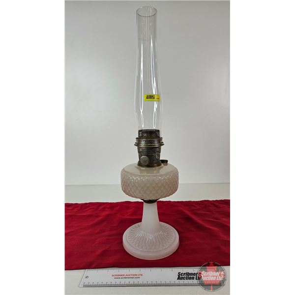Aladdin Oil Lamp : Model B (Diamond Quilt) (Total Height 25")