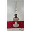 Image 1 : Aladdin Oil Lamp : Model B (Diamond Quilt) (Total Height 25")