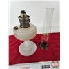 Image 8 : Aladdin Oil Lamp : Model B (Diamond Quilt) (Total Height 25")