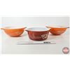 Image 6 : Pyrex Mixing Bowls (3) : Autumn Harvest (All Measure : 8-12"Dia)