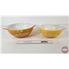 Image 1 : Pyrex Mixing Bowls (2) : Butterfly Gold (Largest Measures : 10-1/4"Dia)
