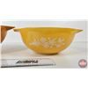 Image 4 : Pyrex Mixing Bowls (2) : Butterfly Gold (Largest Measures : 10-1/4"Dia)