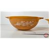 Image 6 : Pyrex Mixing Bowls (2) : Butterfly Gold (Largest Measures : 10-1/4"Dia)