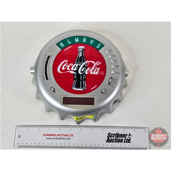 Coca-Cola Alarm Clock Radio (Batt. Opp) (9"Dia)