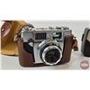 Image 2 : Vintage Camera Trio :  - Six-20 Hawk-Eye Junior - Nomad 620 - Agfa Optima w/ Case