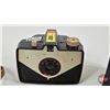 Image 4 : Vintage Camera Trio :  - Six-20 Hawk-Eye Junior - Nomad 620 - Agfa Optima w/ Case