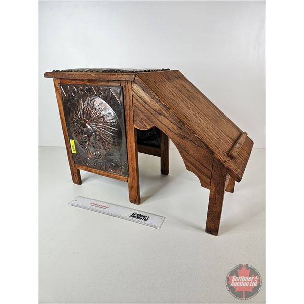 Moccasin Agency Shoe Fitting Stool (15-1/2"H x 9-1/2"W x 23"D)