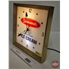 Image 3 : Silverwood's Electric Light Up Clock : De Luxe Ice Cream (Works) (15-3/4"H x 15-1/2"W x 2"D)