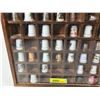 Image 4 : Thimble Collection w/ Wall Mount Display Case (Case Measures : 18"H x 15"W x 1-3/4"D)