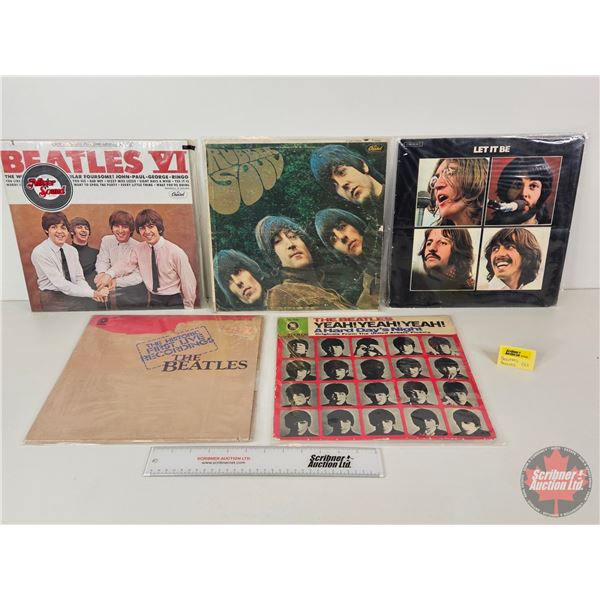 Beatles Records (5) : Titles Incl. - Rubber Soul - The Historic First Live Recordings - Yeah!Yeah!Ye