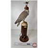 Image 1 : Wood Statue : Falcon w/ Hood "Jack Fisher Lady Smith" (27"H)