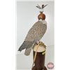 Image 3 : Wood Statue : Falcon w/ Hood "Jack Fisher Lady Smith" (27"H)