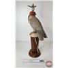 Image 5 : Wood Statue : Falcon w/ Hood "Jack Fisher Lady Smith" (27"H)
