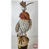 Image 7 : Wood Statue : Falcon w/ Hood "Jack Fisher Lady Smith" (27"H)