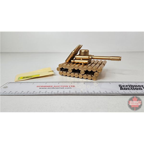 Miniature Tank : Made from Fired .223 Cal Shells (3"H x 3-1/2"W x 5-3/4"D)