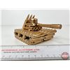 Image 2 : Miniature Tank : Made from Fired .223 Cal Shells (3"H x 3-1/2"W x 5-3/4"D)