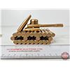 Image 3 : Miniature Tank : Made from Fired .223 Cal Shells (3"H x 3-1/2"W x 5-3/4"D)