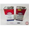 Image 1 : ESSO Gear Oil Tins (2) (Both Full) (Both Measure : 11-1/4"H x 6"W x 4"D)
