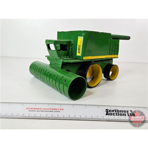 Homemade Lawn Ornament : John Deere Combine (6-1/4"H x 9"W x 13-1/2"D)