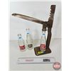 Image 1 : Bottle Capper w/ Glass Bottles (3) - Mission Beverage - St. Paul Beverages -Your Prairie Rose Bevera