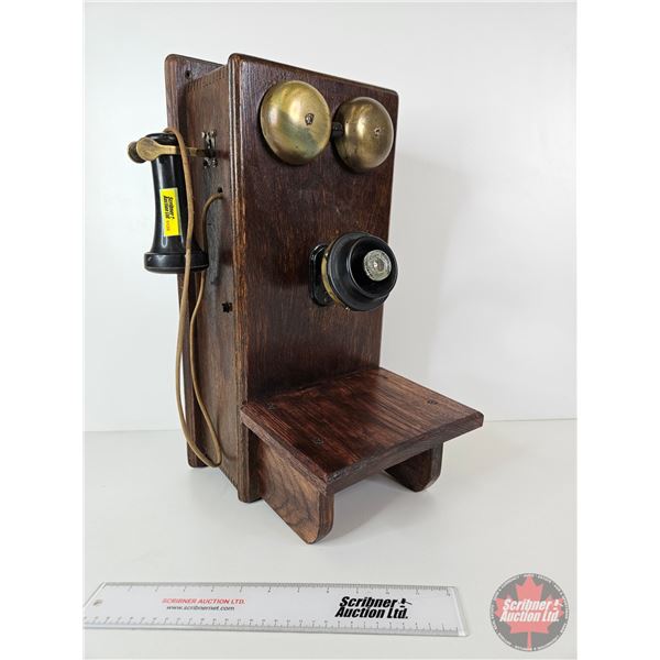 Wood Box Phone (20-1/2"H x 9-1/4"W x 11-1/4"D)