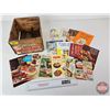 Image 1 : Cooking Ephemera w/ Wood Crate (Crate Measures : 5"H x 8-3/4"W x 12"D)