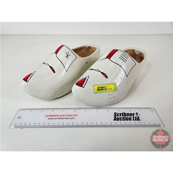 Wooden Shoes (White) (11"L x 4")
