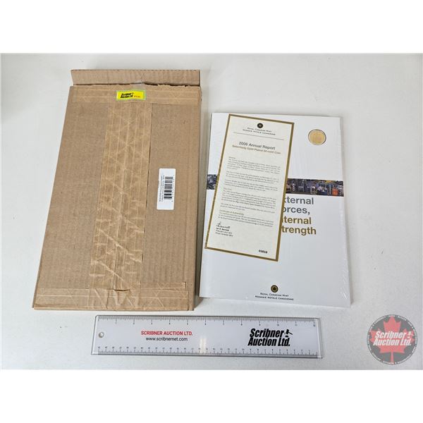 RCM 2006 Annual Report Selectively Gold Plated 50-Cent Coin c/w Shipping Box (Box Measures : 14"H x 