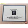 Image 2 : Glass Framed 1840 One Penny Black Great Britian Stamp (Frame Measures : 9-3/4"H x 11-3/4"W)