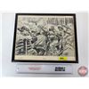 Image 1 : Glass Framed 1943 Asemaan Print by A.Lindeberg (Frame Measures : 11-3/4"H x 14-3/4"W)