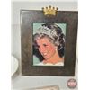 Image 5 : Royal Group : Incl. - Framed Diana Picture - Collector Plate - Stamps