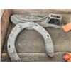 Image 3 : Horse Shoes & Shoe Last w/ Wood Box (Box Measures : 3-1/2"H x 16-1/2"W x 10-1/2"D)