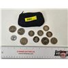 Image 1 : Vintage Change Purse w/  - Canadian Northern Wildlife Token - (5) Canadian Fifty Cent Pieces - (2) C